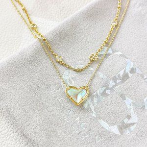 Alicia Bonnie In Love Necklace | Dichroic Glass gold